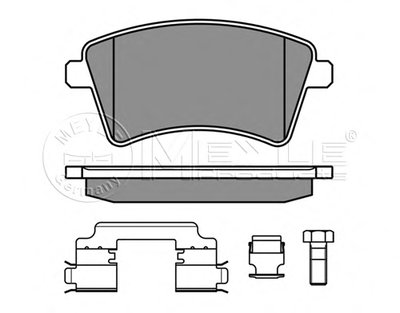 0252469317 MEYLE Комплект тормозных колодок, дисковый тормоз
