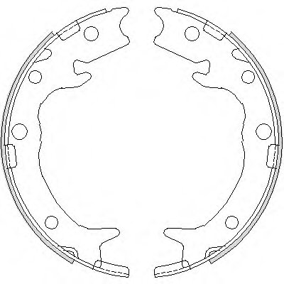 Z473700 WOKING Комплект тормозных колодок, стояночная тормозная система