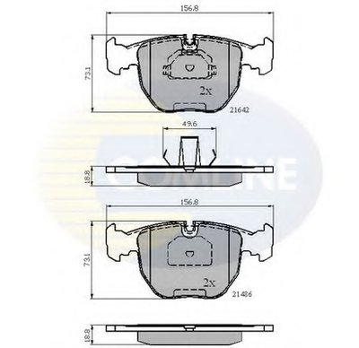 CBP01096 COMLINE Комплект тормозных колодок, дисковый тормоз