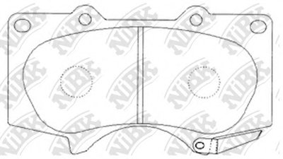 PN1482 NIBK Комплект тормозных колодок, дисковый тормоз