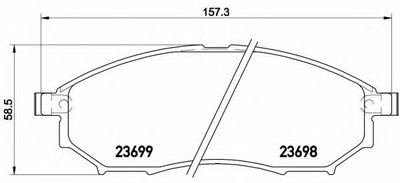 Комплект тормозных колодок, дисковый тормоз BREMBO купить