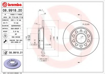 08991821 BREMBO Тормозной диск