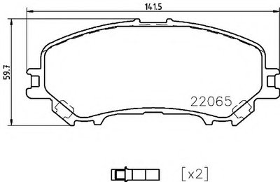 P56099 BREMBO Комплект тормозных колодок, дисковый тормоз