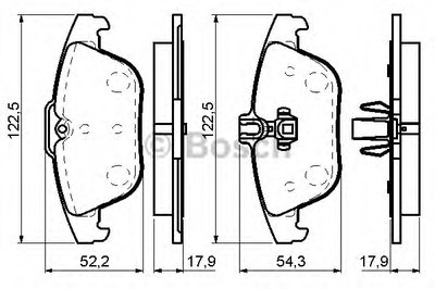 0986494162 BOSCH Комплект тормозных колодок, дисковый тормоз