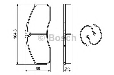 0986494273 BOSCH Комплект тормозных колодок, дисковый тормоз