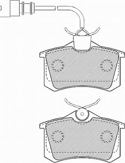FDB1481 FERODO Комплект тормозных колодок, дисковый тормоз