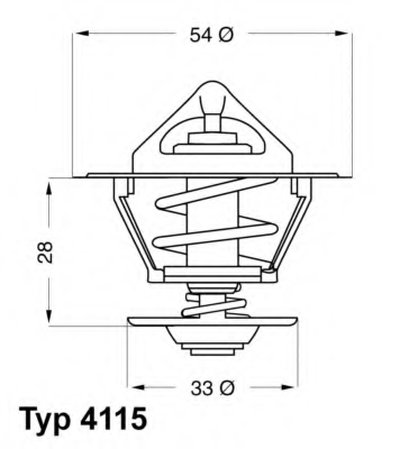 411592D WAHLER Термостат, охлаждающая жидкость