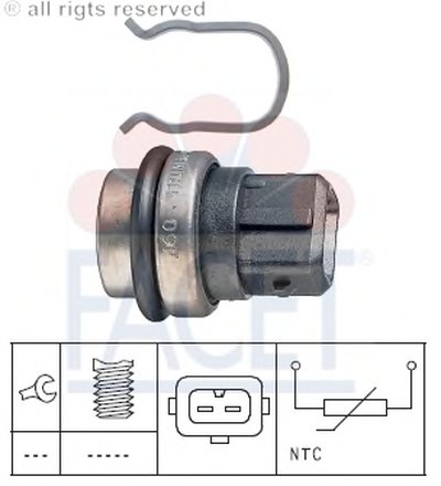 Датчик, температура охлаждающей жидкости; Датчик, температура охлаждающей жидкости; Датчик, температура охлаждающей жидкости FACET купить