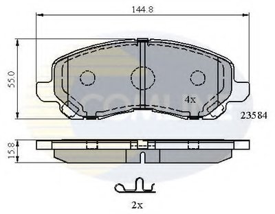 CBP31256 COMLINE Комплект тормозных колодок, дисковый тормоз