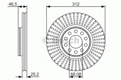 0986479A30 BOSCH Тормозной диск