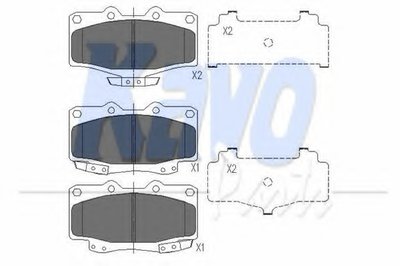 KBP9004 KAVO PARTS Комплект тормозных колодок, дисковый тормоз