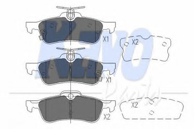 KBP9106 KAVO PARTS Комплект тормозных колодок, дисковый тормоз