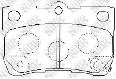 PN1494 NIBK Комплект тормозных колодок, дисковый тормоз