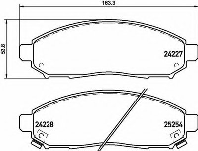 P56096 BREMBO Комплект тормозных колодок, дисковый тормоз