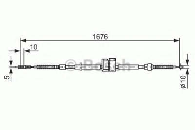 1987477815 BOSCH Трос, стояночная тормозная система