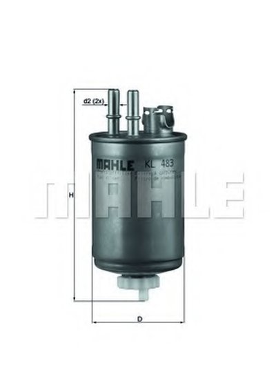 KL483 MAHLE ORIGINAL Топливный фильтр