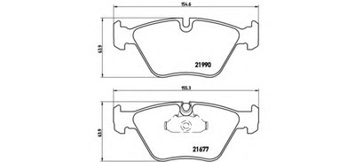 P06065 BREMBO Комплект тормозных колодок, дисковый тормоз