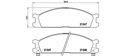 P24026 BREMBO Комплект тормозных колодок, дисковый тормоз