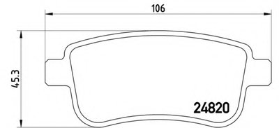 P68041 BREMBO Комплект тормозных колодок, дисковый тормоз