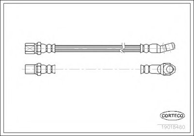 19018480 CORTECO Тормозной шланг