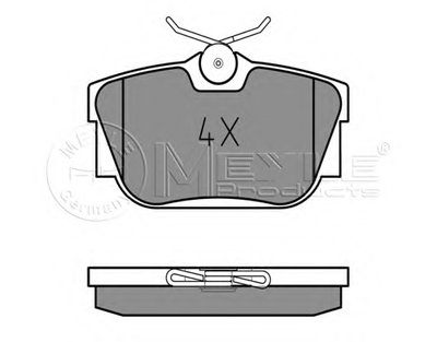 0252322417 MEYLE Комплект тормозных колодок, дисковый тормоз