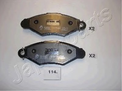 PA114AF JAPANPARTS Комплект тормозных колодок, дисковый тормоз