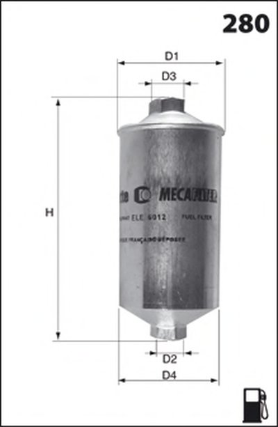 ELE6012 MECAFILTER Топливный фильтр