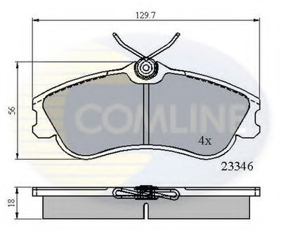 CBP0892 COMLINE Комплект тормозных колодок, дисковый тормоз