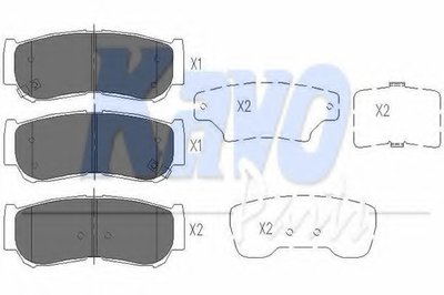 KBP3024 KAVO PARTS Комплект тормозных колодок, дисковый тормоз