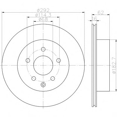 8DD355118711 HELLA PAGID Тормозной диск