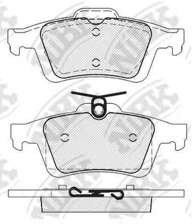PN2702 NIBK Комплект тормозных колодок, дисковый тормоз