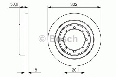 0986479A93 BOSCH Тормозной диск