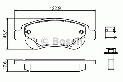 0986494606 BOSCH Комплект тормозных колодок, дисковый тормоз