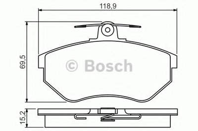 0986495246 BOSCH Комплект тормозных колодок, дисковый тормоз