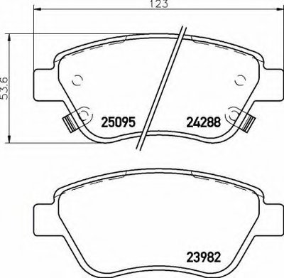 P59081 BREMBO Комплект тормозных колодок, дисковый тормоз