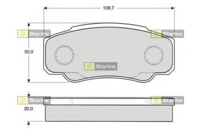 BDS841P STARLINE Комплект тормозных колодок, дисковый тормоз