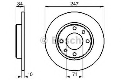 0986478359 BOSCH Тормозной диск