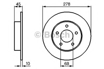 0986479067 BOSCH Тормозной диск