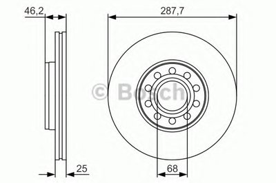 0986479S19 BOSCH Тормозной диск