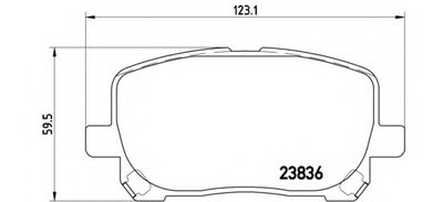 P83061 BREMBO Комплект тормозных колодок, дисковый тормоз