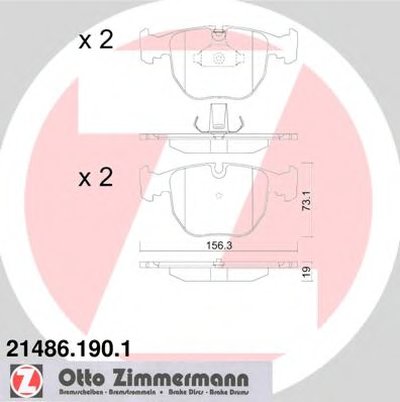 214861901 ZIMMERMANN Комплект тормозных колодок, дисковый тормоз