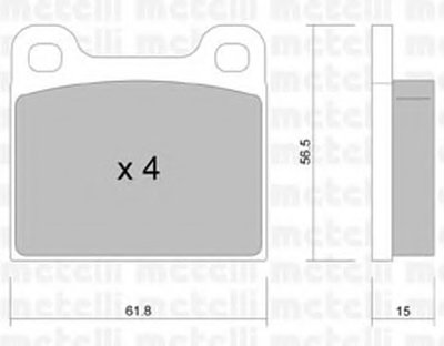 2200030 METELLI Комплект тормозных колодок, дисковый тормоз