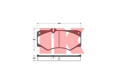 223307 NK Комплект тормозных колодок, дисковый тормоз