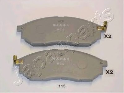 PA115AF JAPANPARTS Комплект тормозных колодок, дисковый тормоз