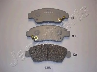 PA435AF JAPANPARTS Комплект тормозных колодок, дисковый тормоз