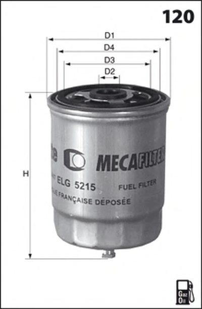 ELG5304 MECAFILTER Топливный фильтр