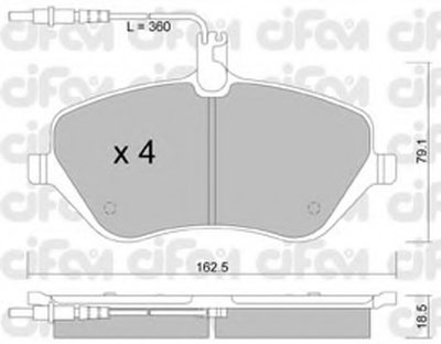 8226010 CIFAM Комплект тормозных колодок, дисковый тормоз