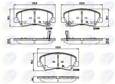 CBP32040 COMLINE Комплект тормозных колодок, дисковый тормоз