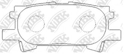 PN1498 NIBK Комплект тормозных колодок, дисковый тормоз