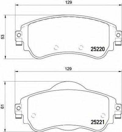 Комплект тормозных колодок, дисковый тормоз BREMBO купить